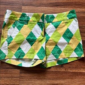 Loudmouth Green and Yellow Bermudas with Vibrant Pattern